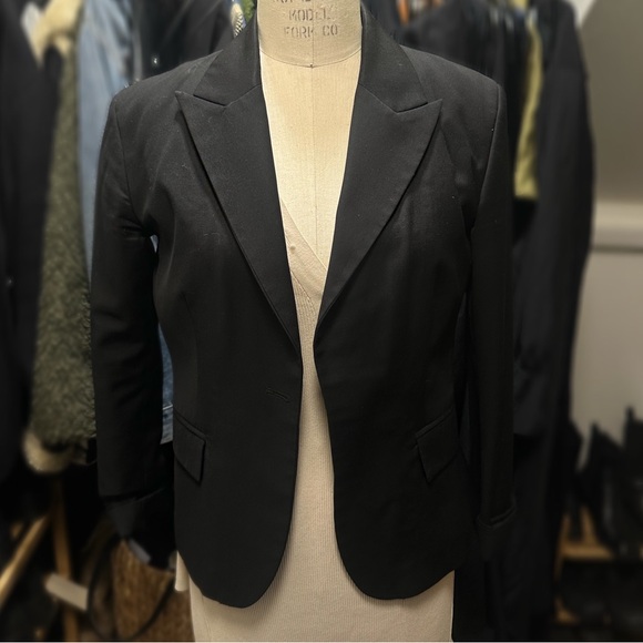 Versace Black Wool Blend Blazer 44 IT/ 8 US EUT - Picture 3 of 7